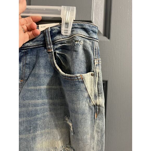 ZARA Womens Relaxed Distress Jeans NWT z1975 08228228-I2019 Sz EU 38 US 6 - Picture 4 of 10